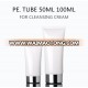 50ML 100ML EMPTY COSMETIC PLASTIC TUBE PACKAGING FOR CLEANSING CREAM FILLING WITH SILVER CAP